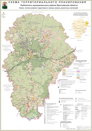 Схема использования территории и границ земель различных категорий.